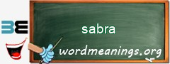 WordMeaning blackboard for sabra